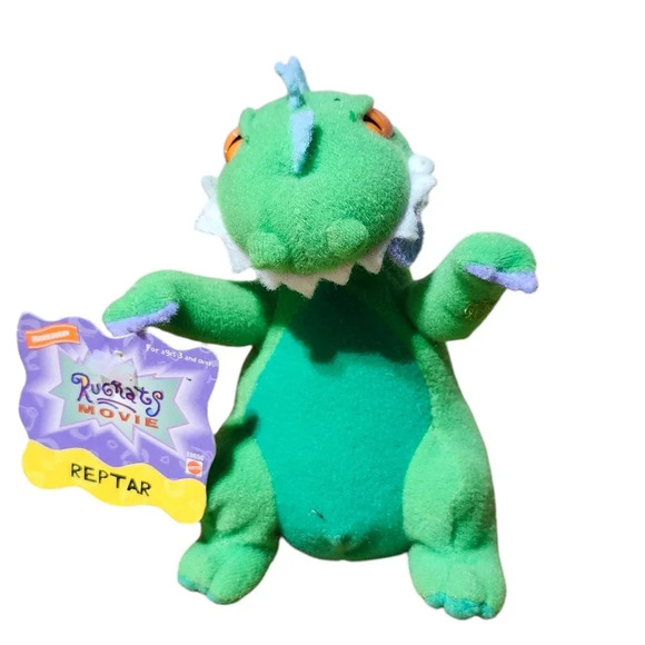 Nickelodeon Other - 1997 Mattel Nickelodeon Rugrats Reptar 5" Toon Team Stuffed Animal Plush
